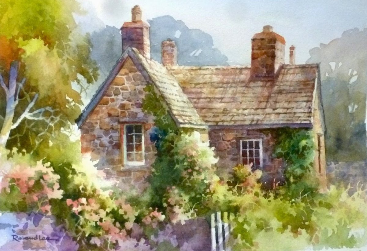 Разноцветные домики рисунок