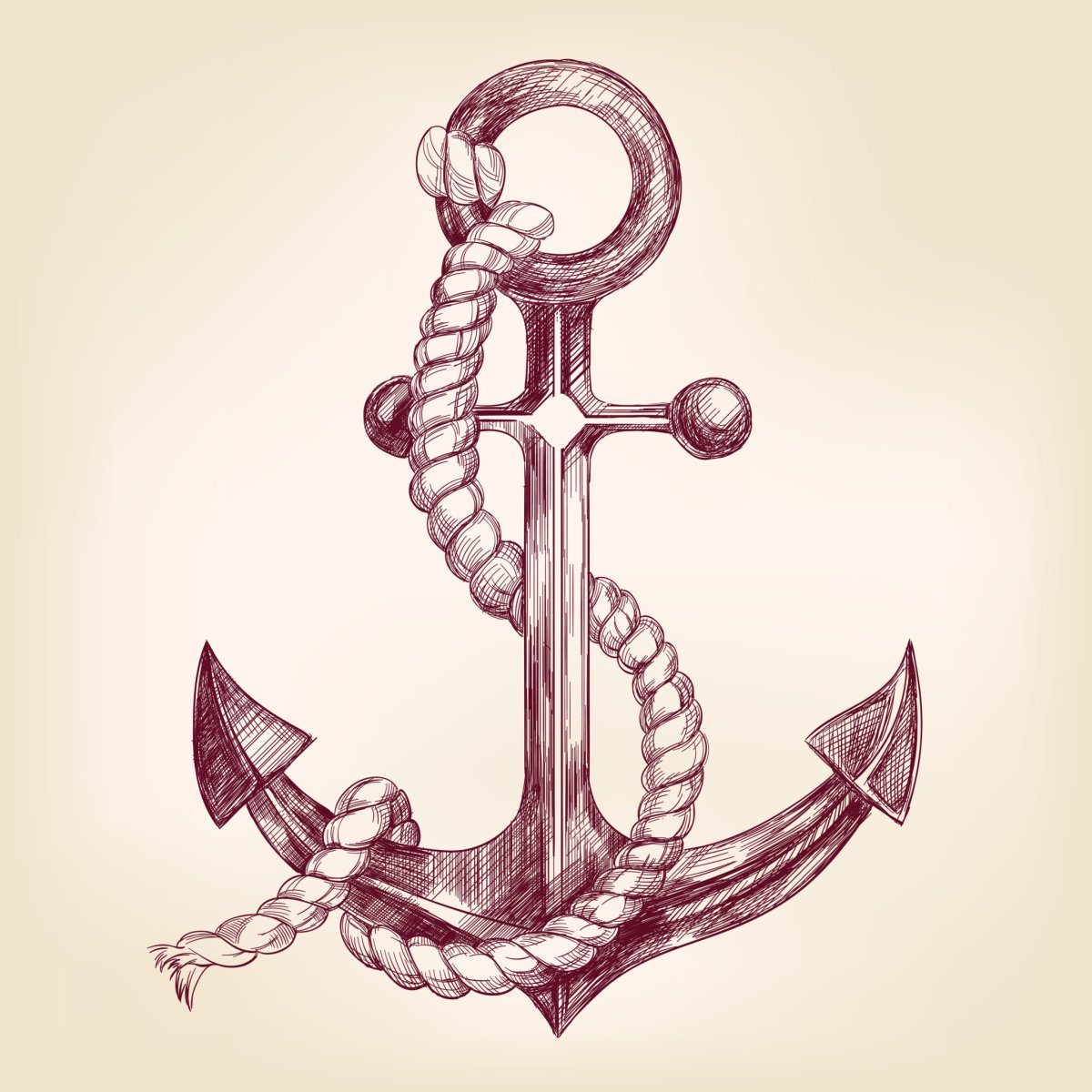 Якорь графический рисунок