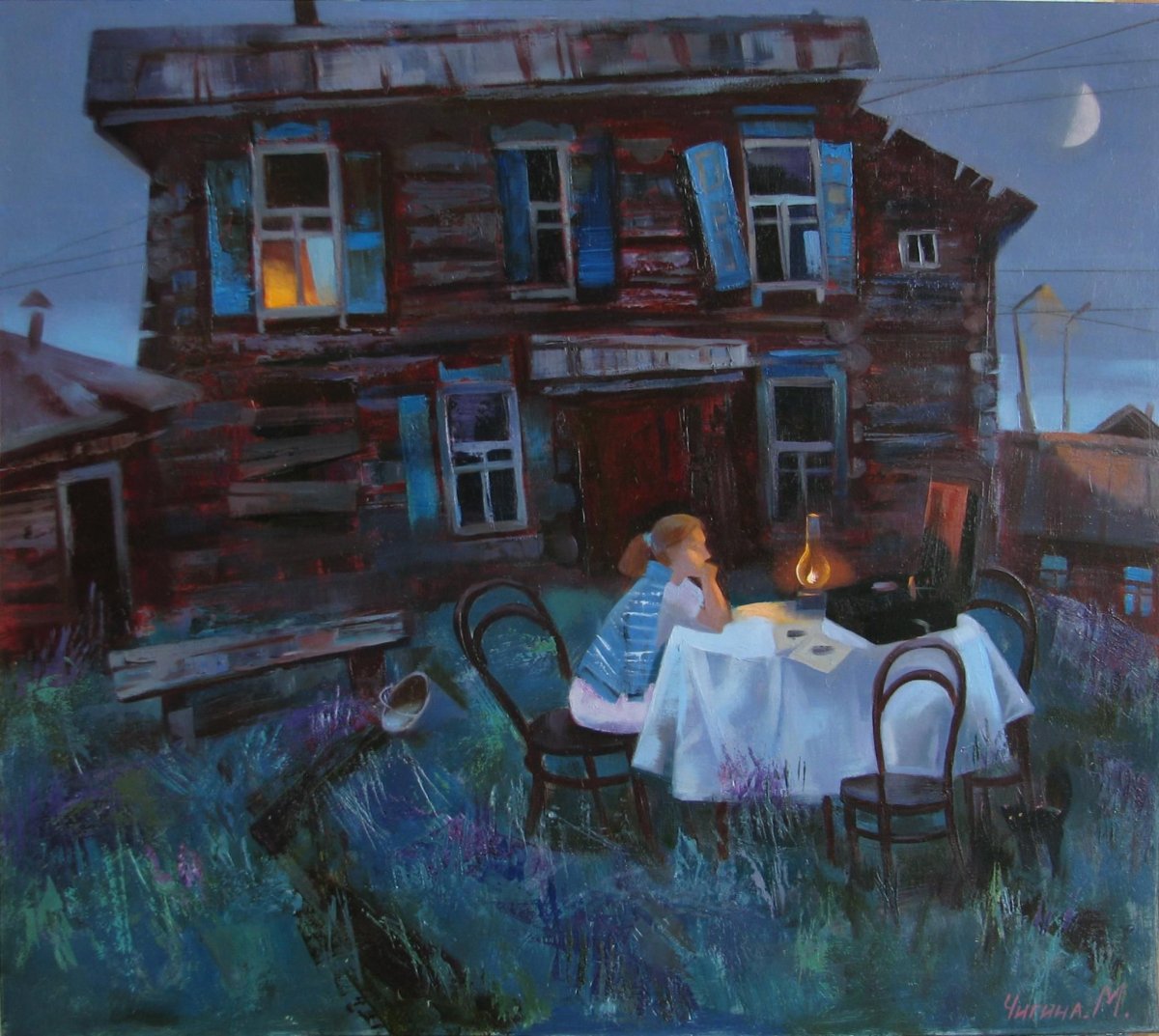 Старый дом силуэт