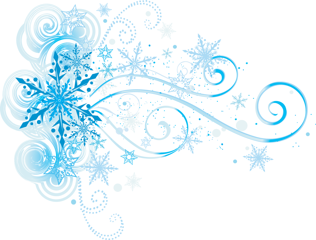 Снежинки на прозрачном фоне