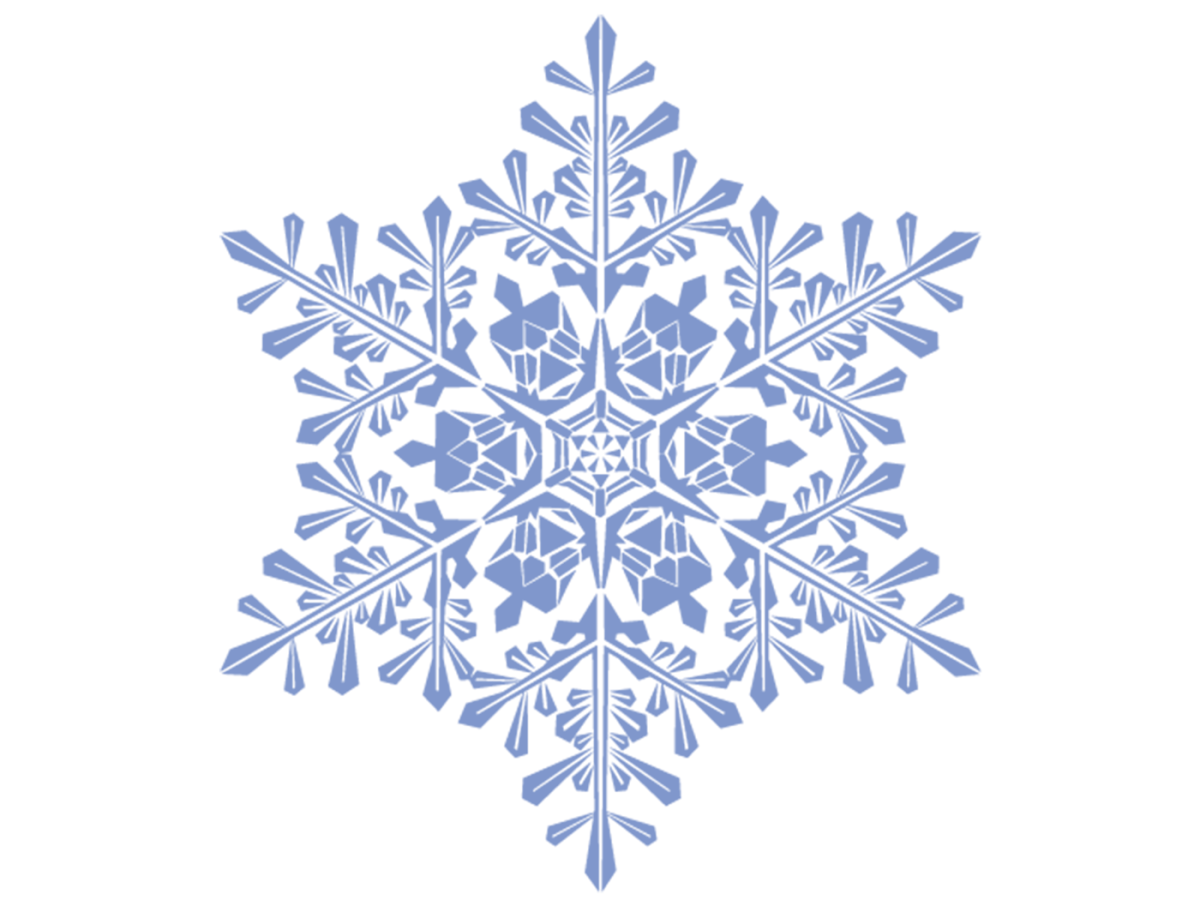 Снежинки на белом фоне