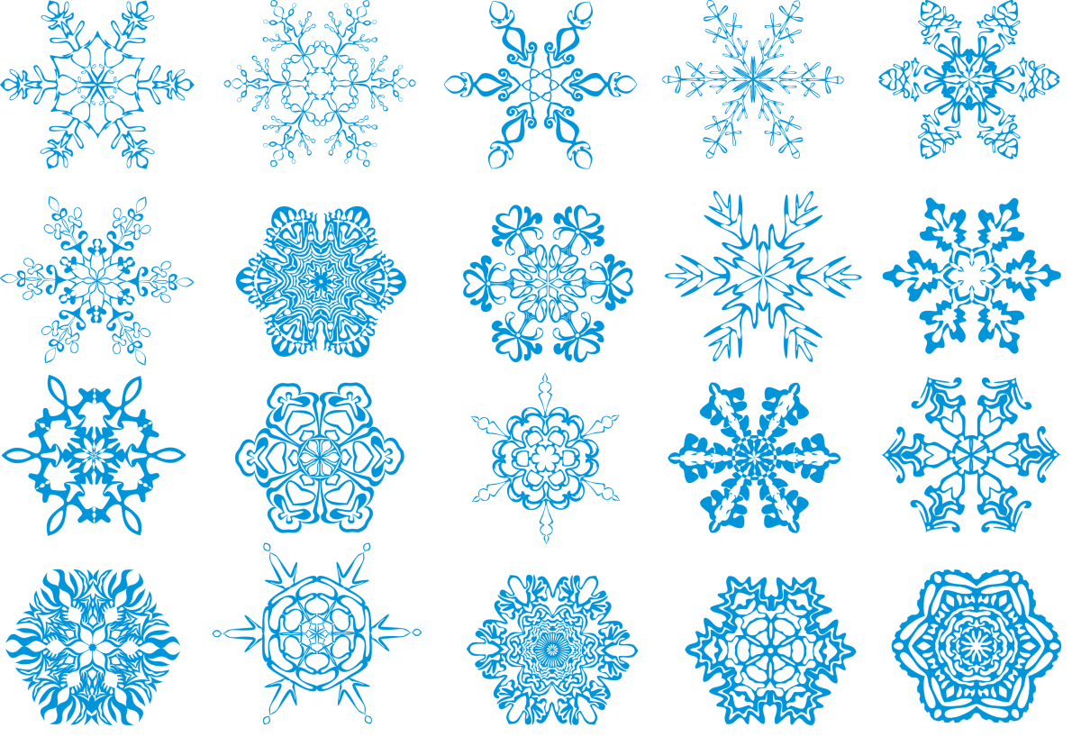 Векторные снежинки
