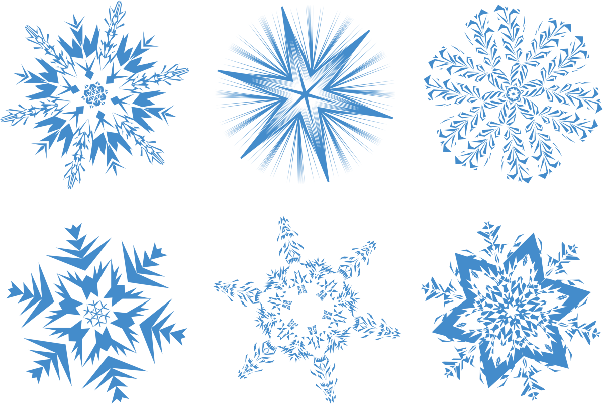 Снежинки на прозрачном фоне