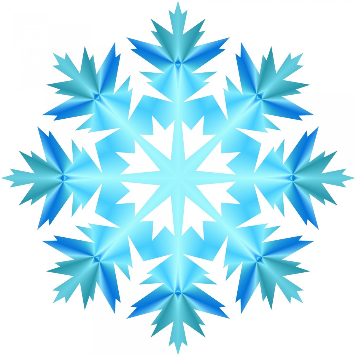 Снежинки голубые