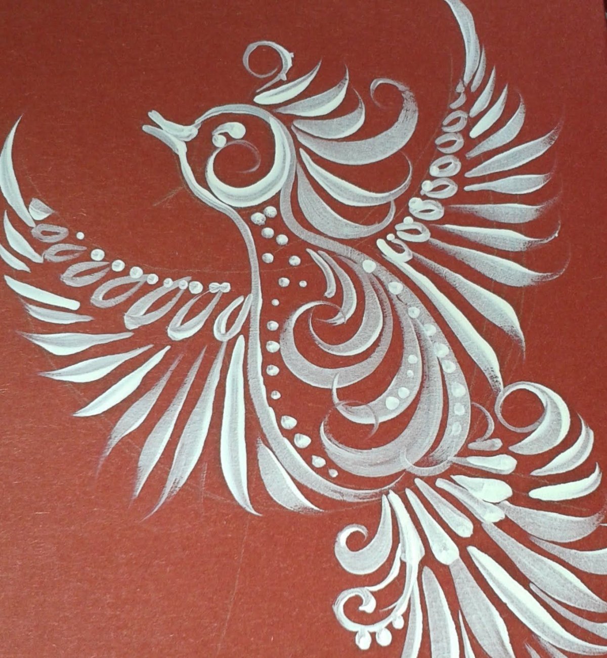 Трафаретная роспись птиц