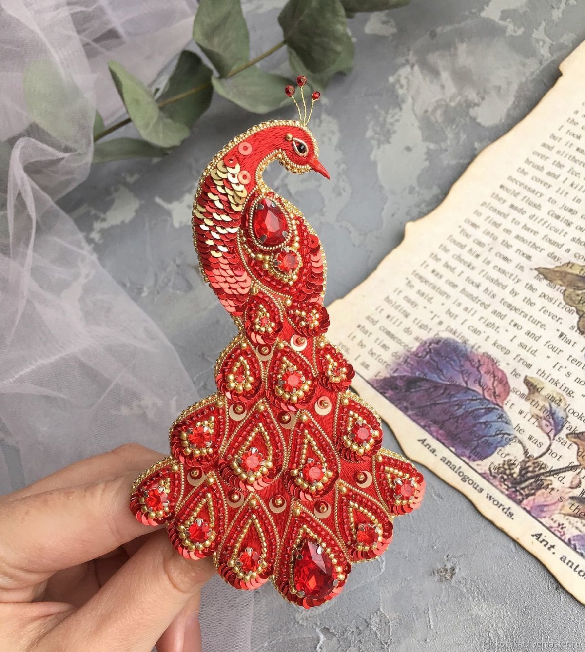 Брошь «Жар-птица»