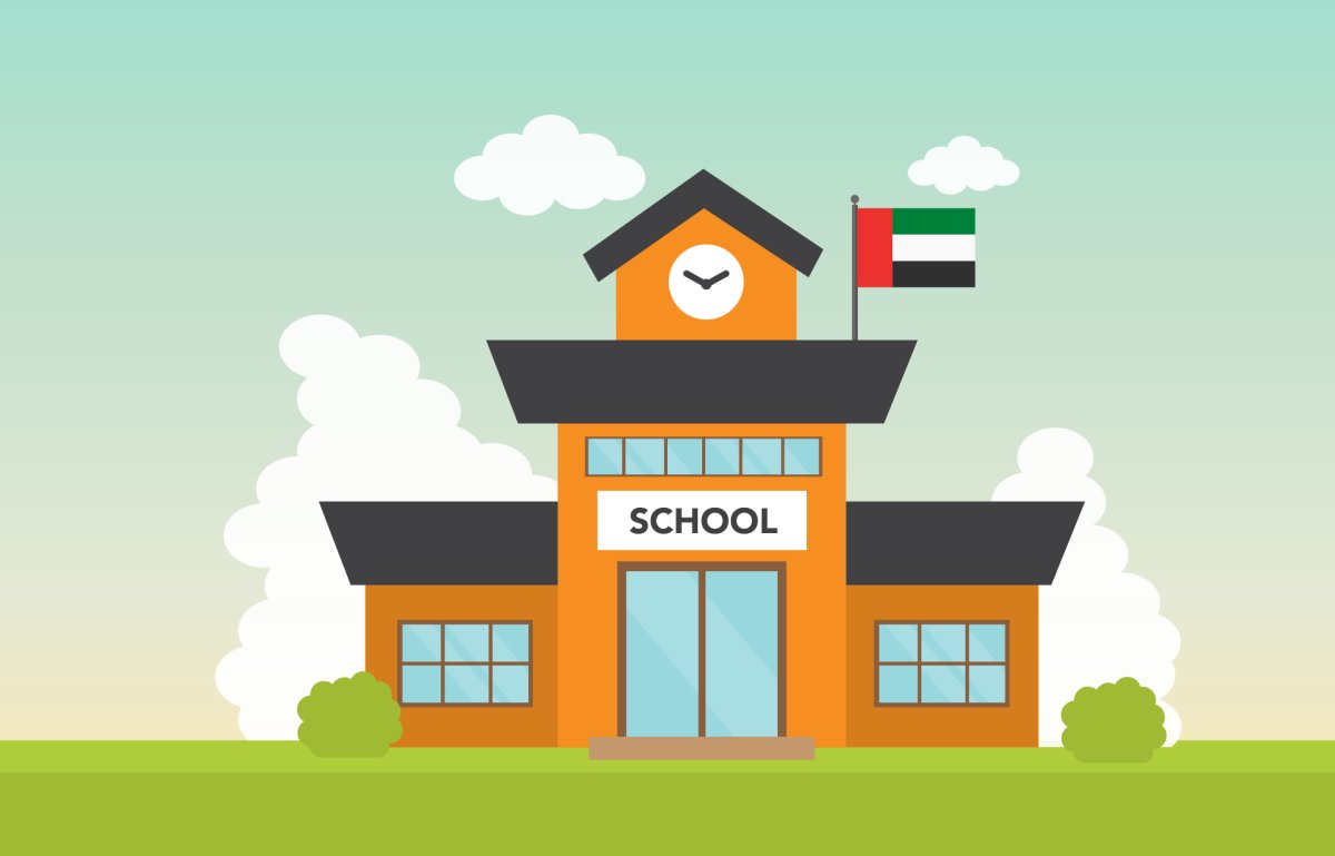 Здание школы на прозрачном фоне