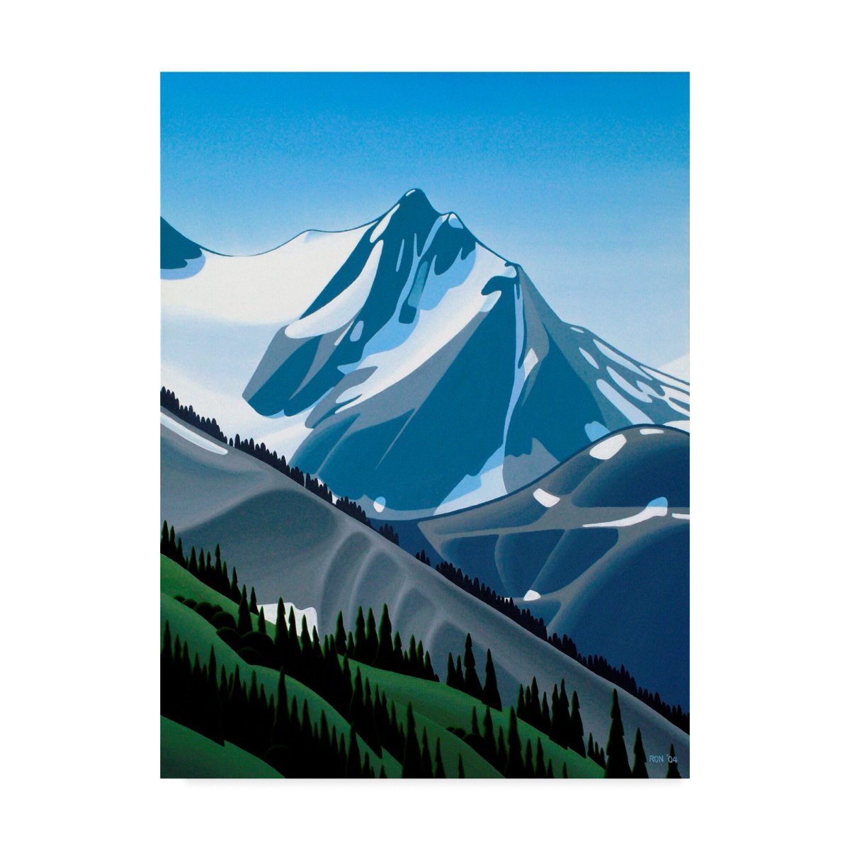 В горах (с наклейками)