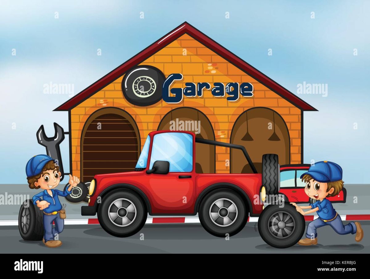 Гараж мультипликационный