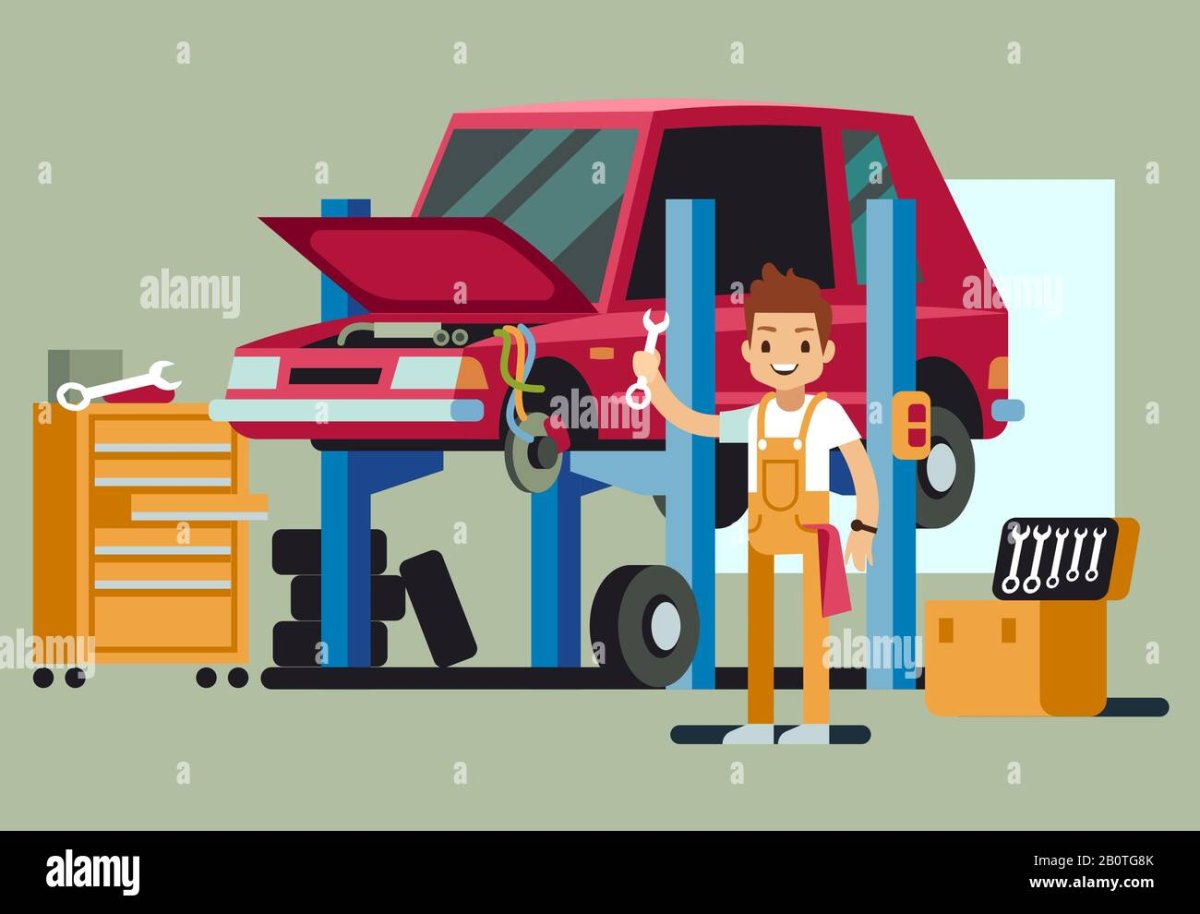 Фон автомастерская для детей