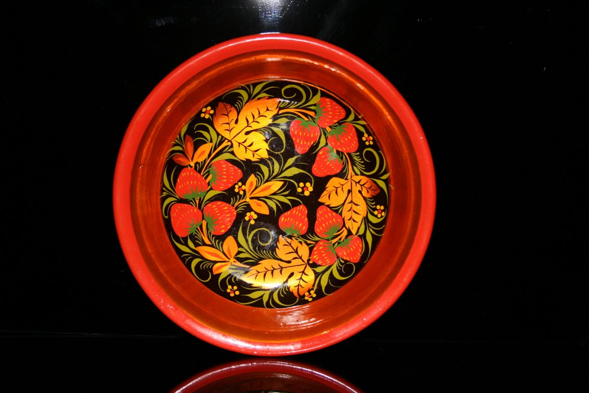 Хохлома роспись в круге