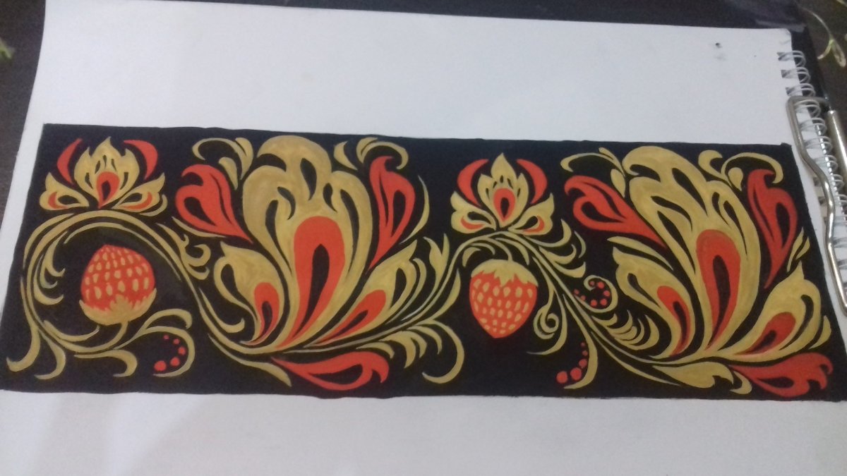 Хохломская роспись рябина