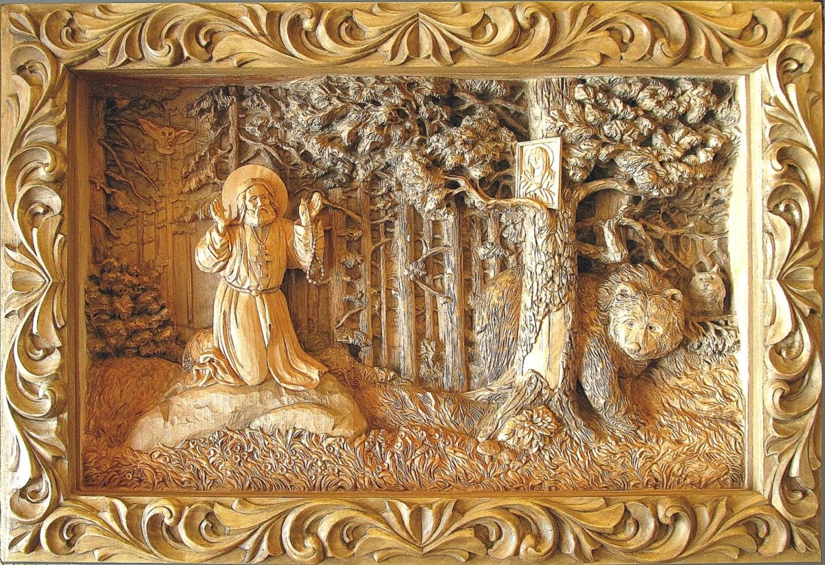 Горельефная резьба