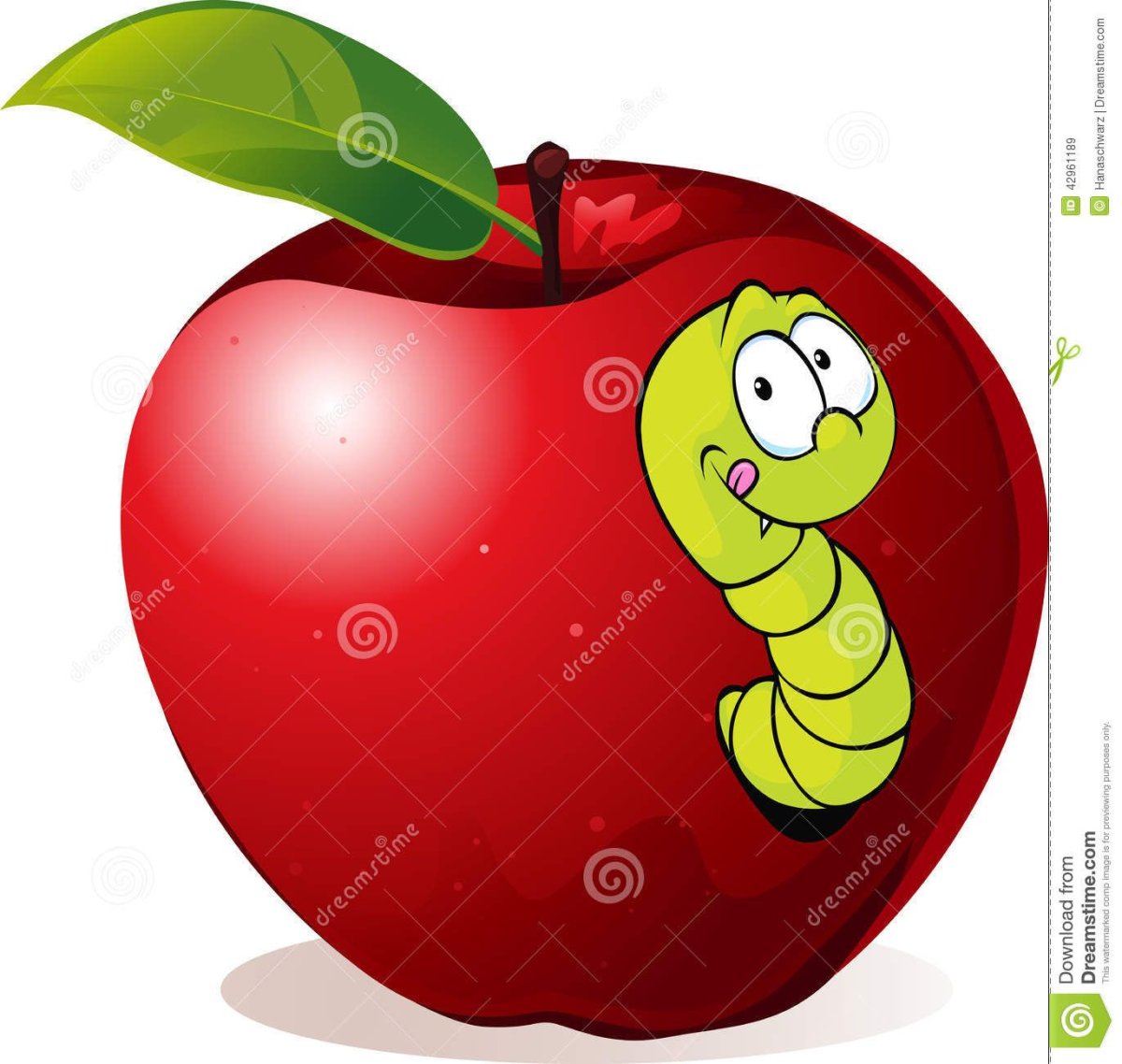 Яблоко с червяком