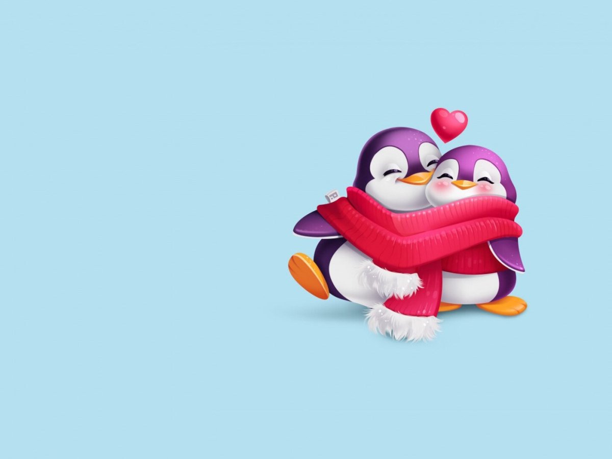 Влюбленные пингвинчики