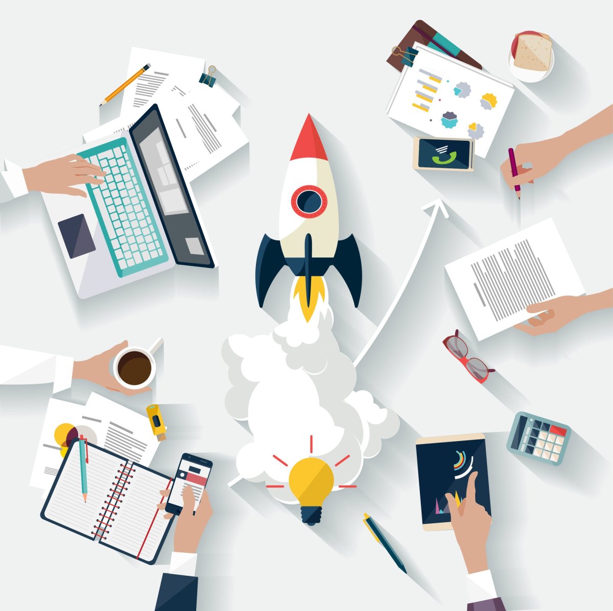 Иллюстрация в стиле Flat