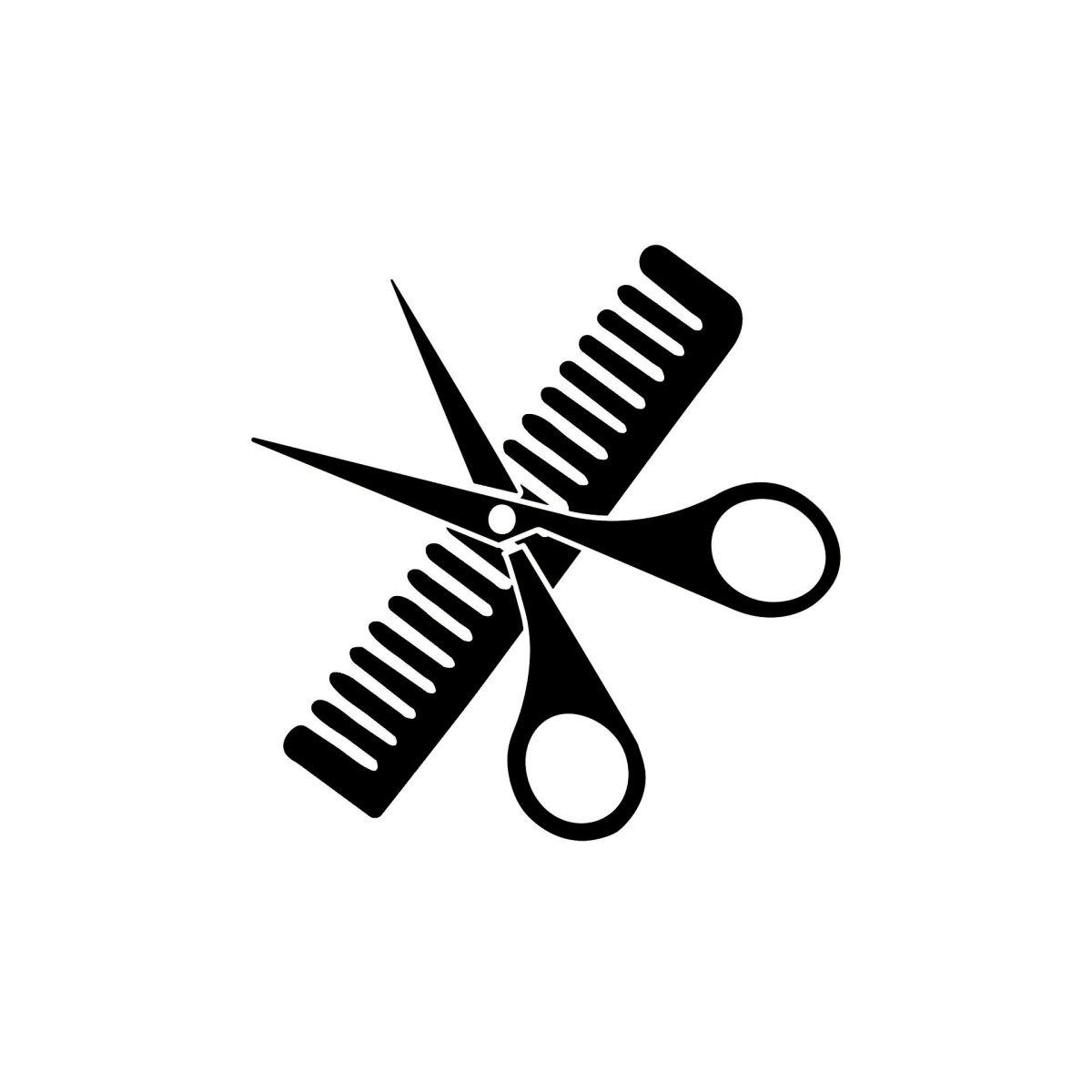 Ножницы и расческа картинка на белом фоне