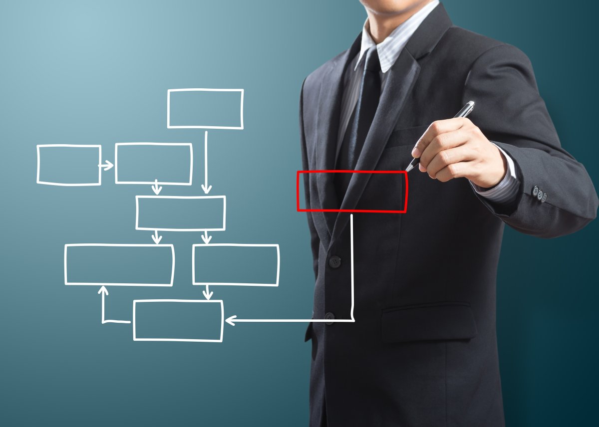 Человек строит бизнес