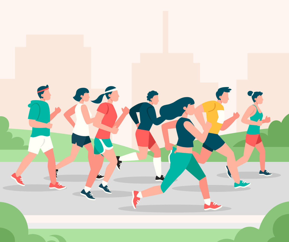 Бегуны иллюстрация