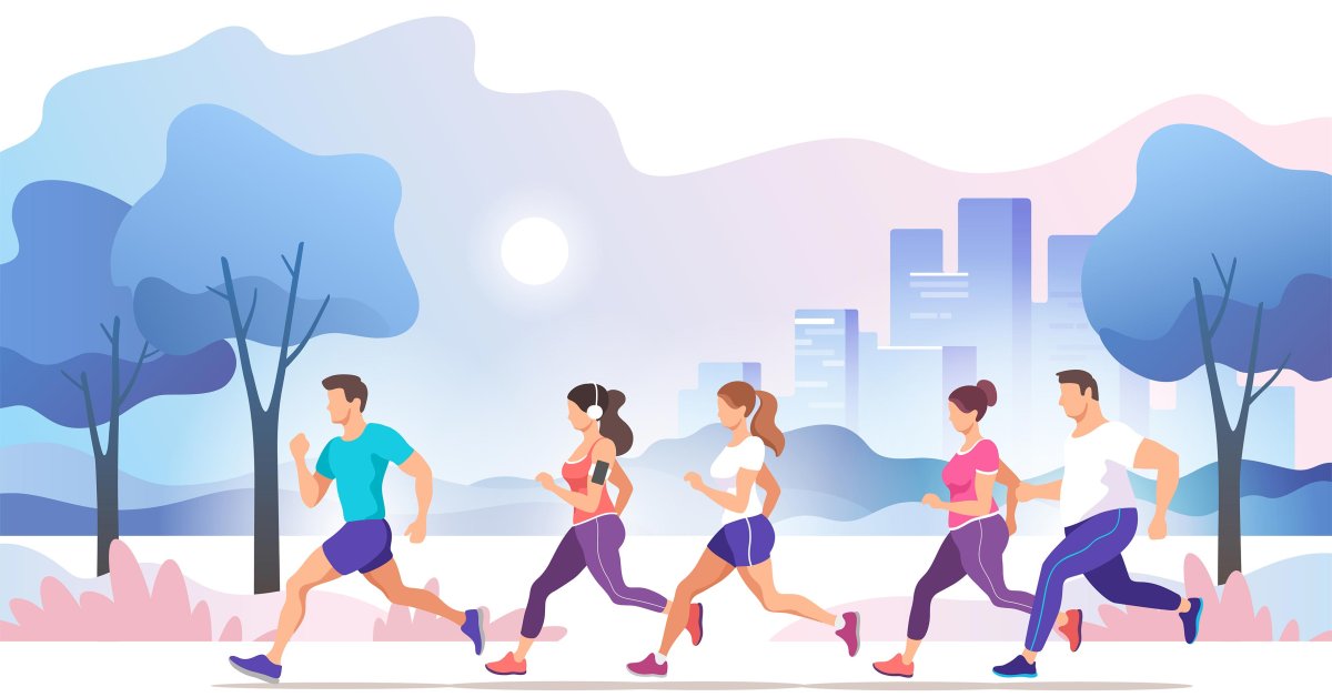 Марафон иллюстрация