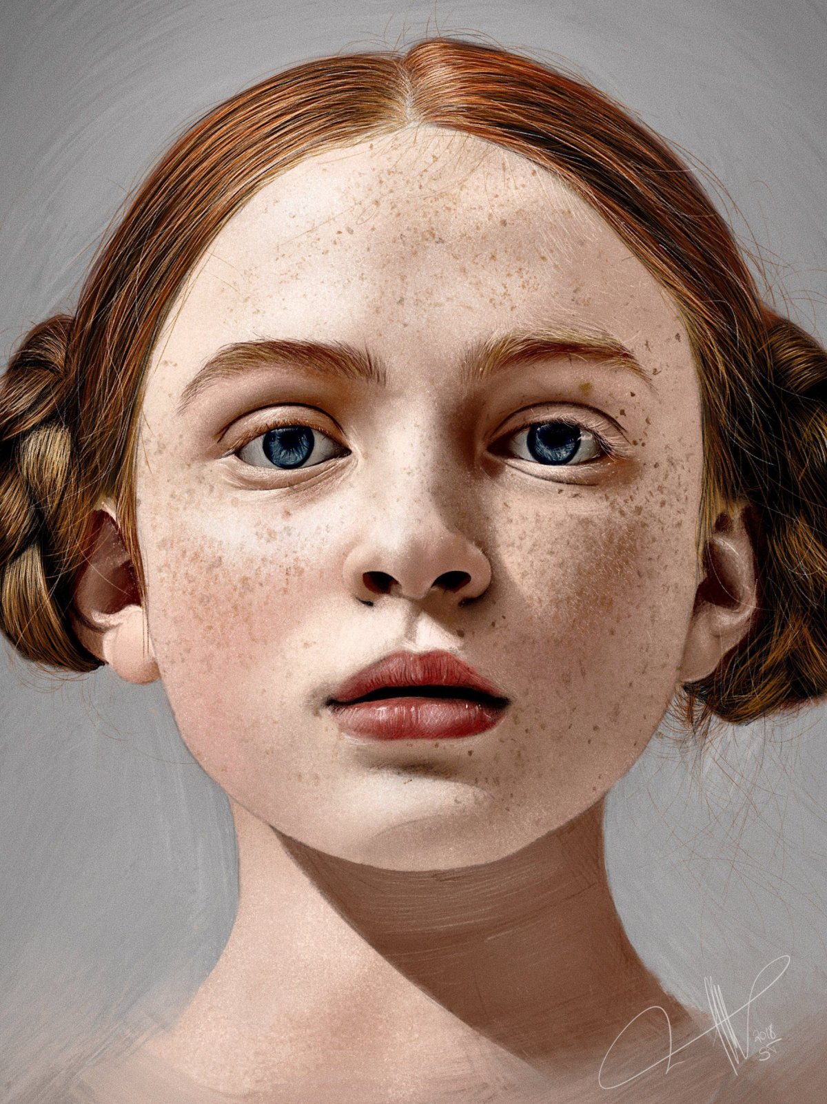 Портрет младенца карандашом