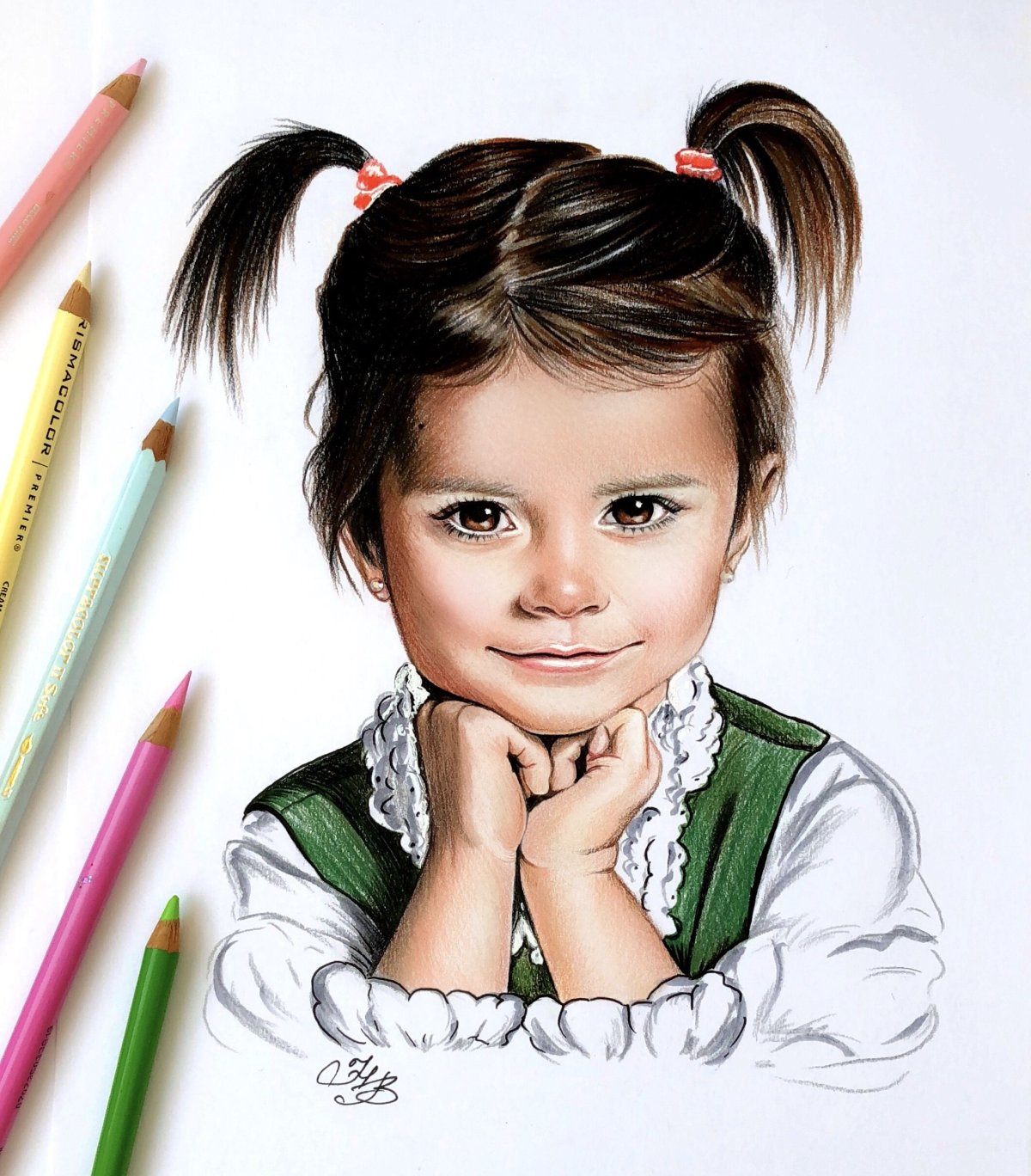 Девочка акварель