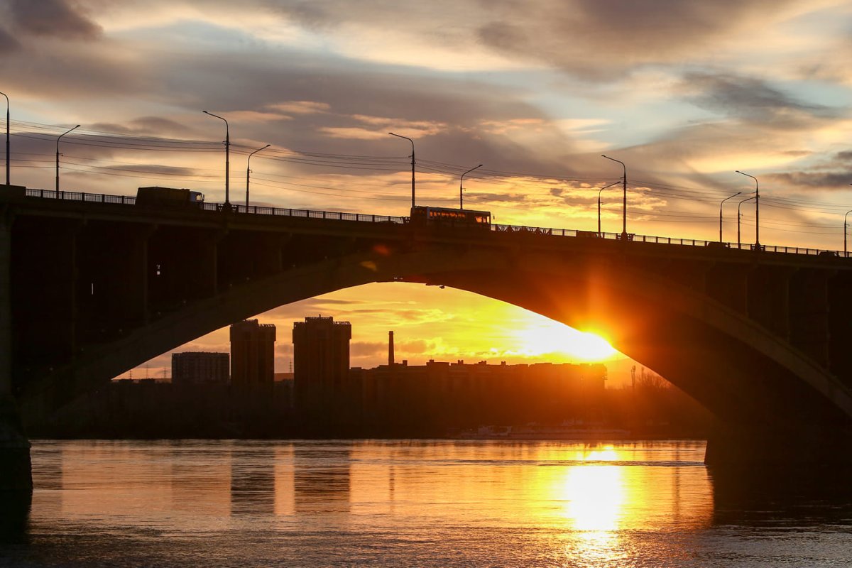 Вечерняя набережная Красноярск