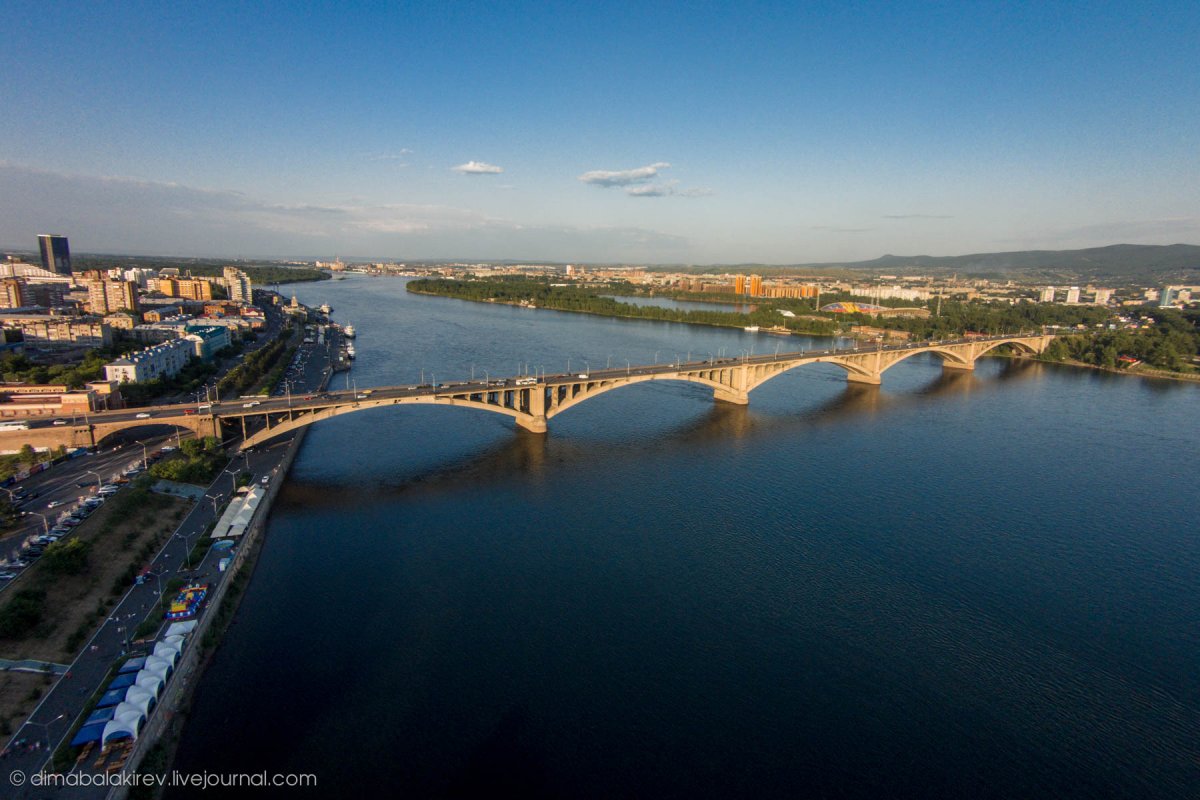 Набережная Енисея Красноярск лето