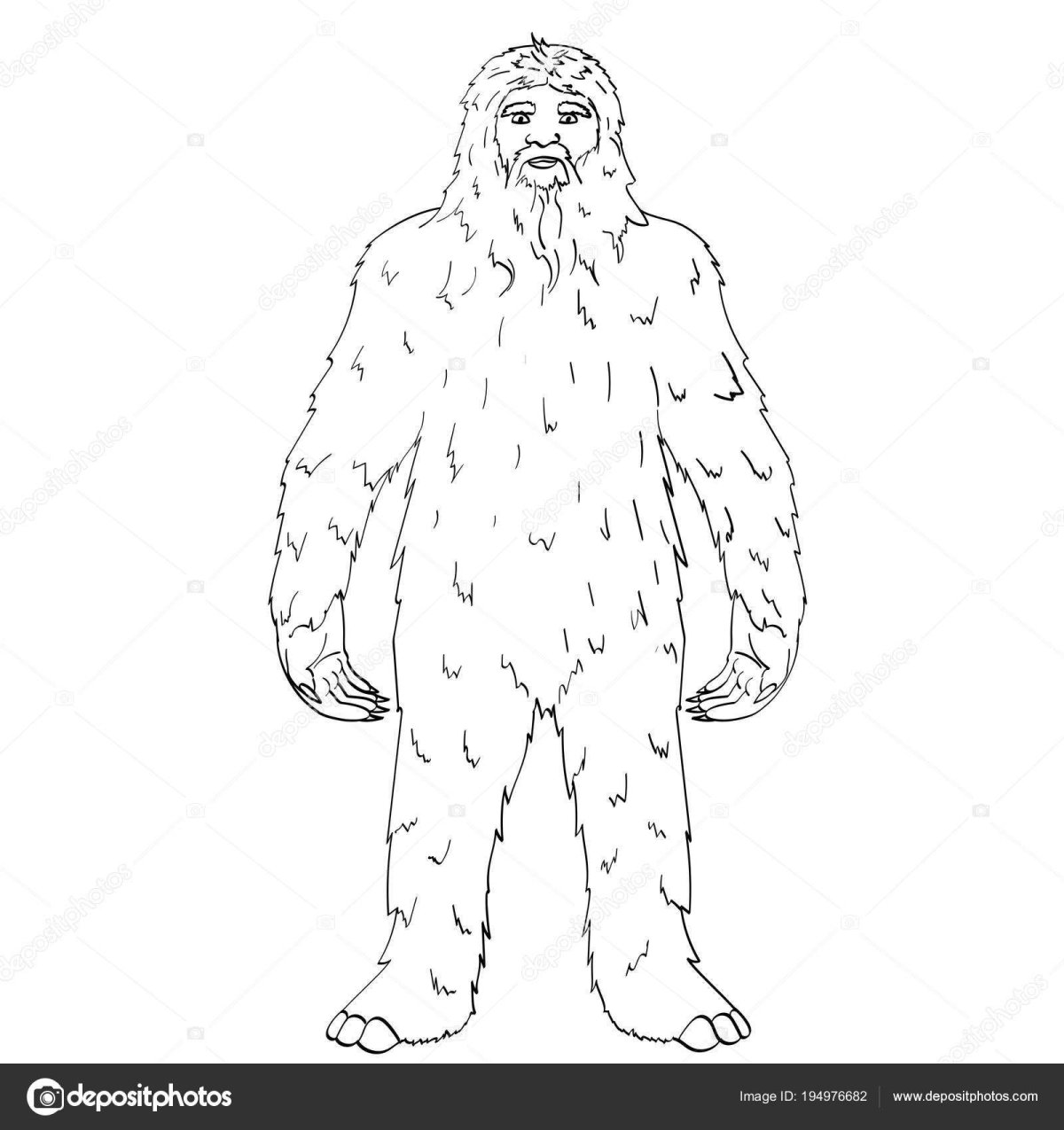 Раскраска Йети снежный человек