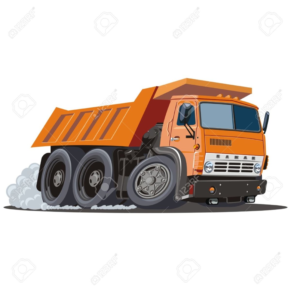 КАМАЗ самосвал 65115 вектор