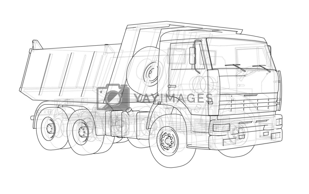 Самосвал для срисовки