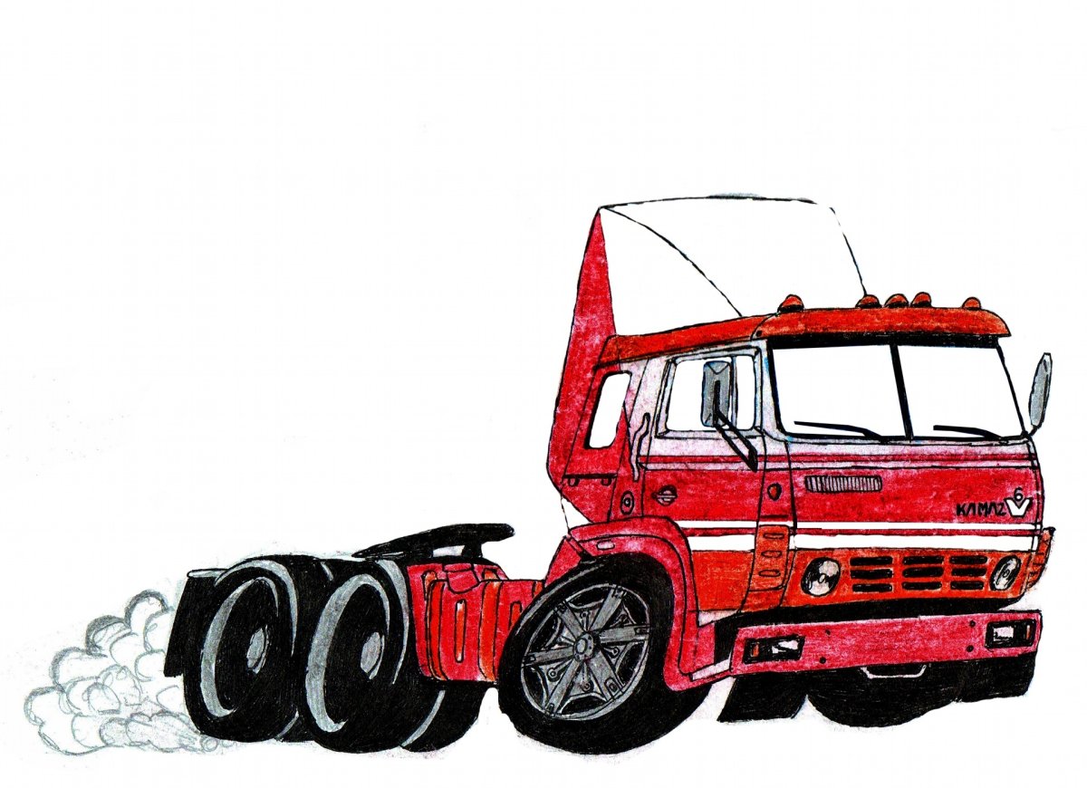 Раскраска КАМАЗ 5511