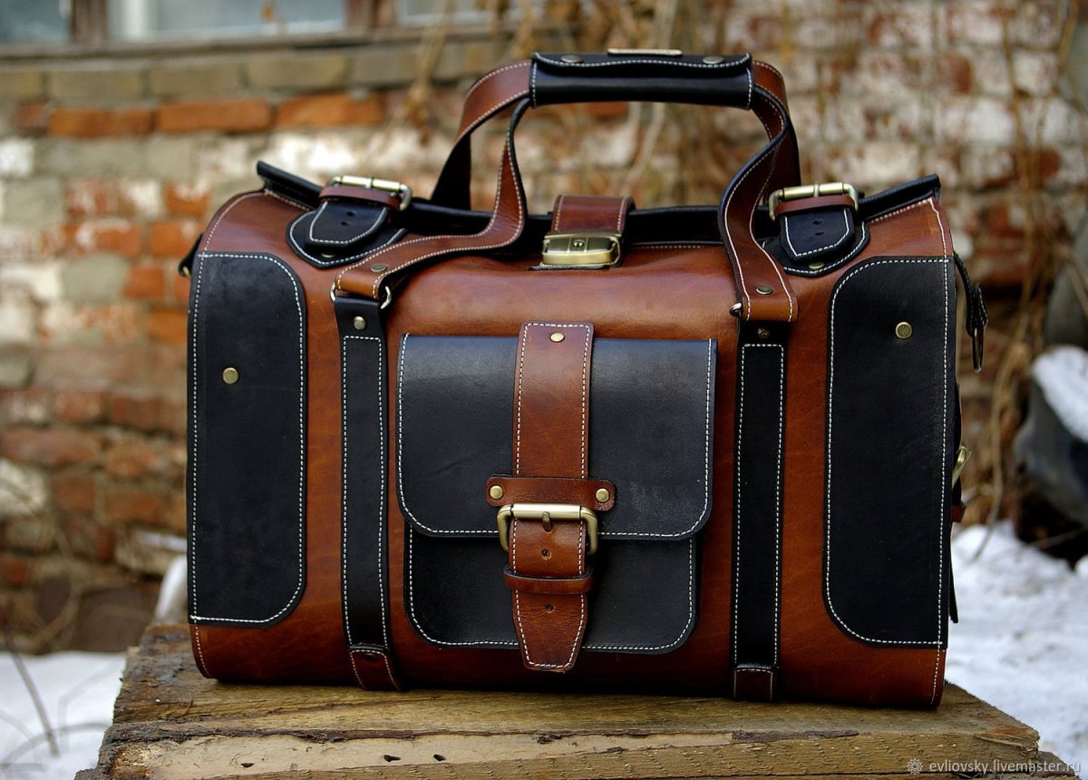 Саквояж Труссарди кожаный