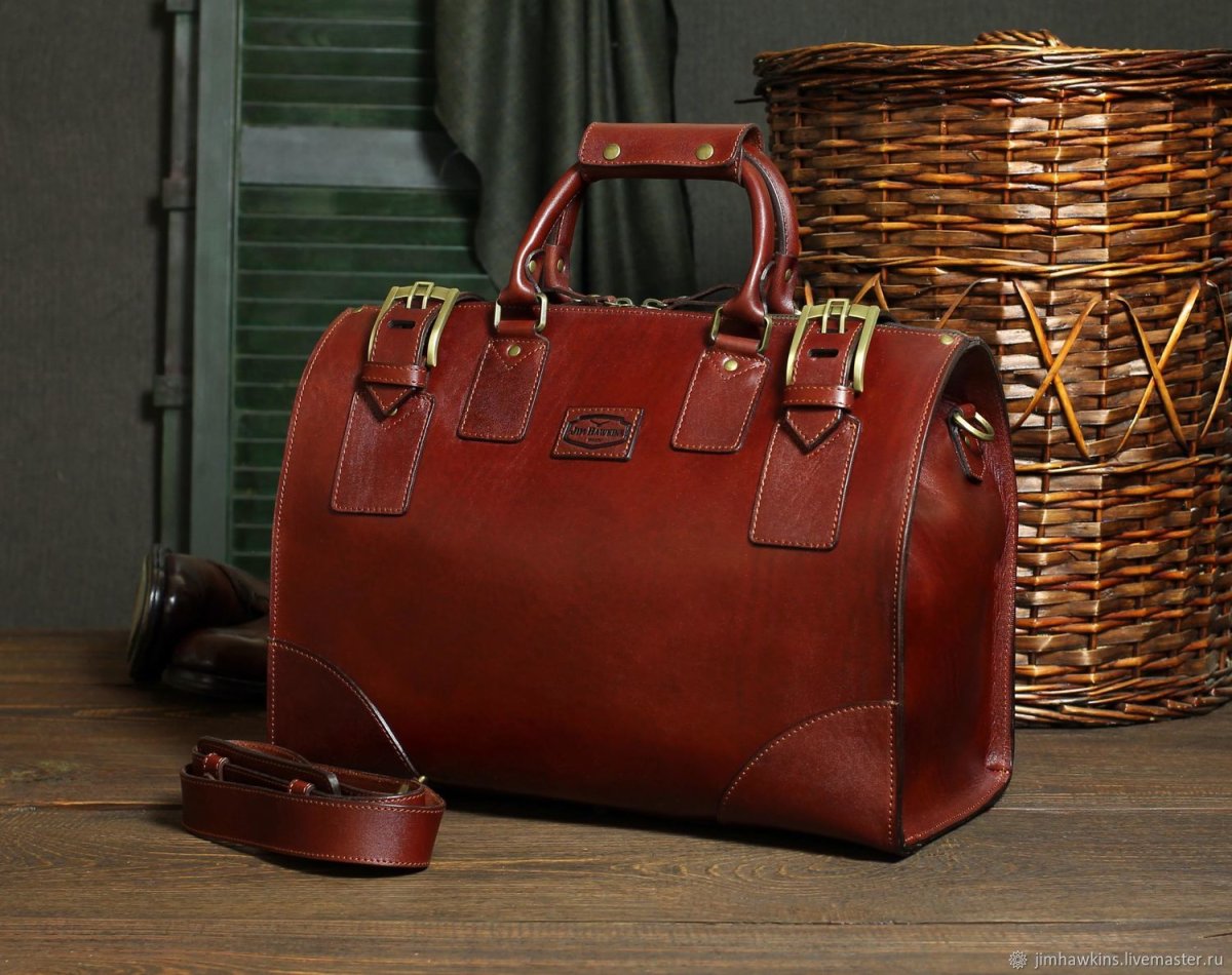 Саквояж натуральная кожа