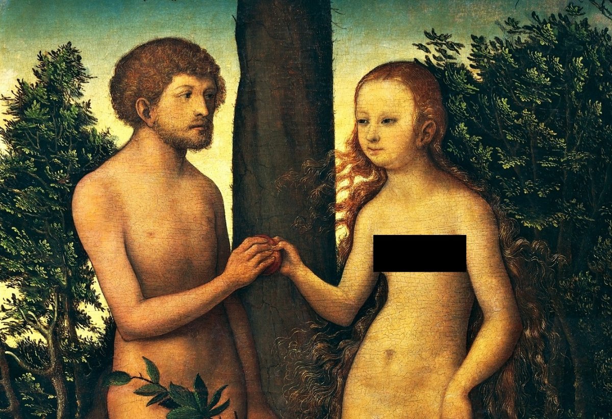 Лукас кранах младший адам и ева