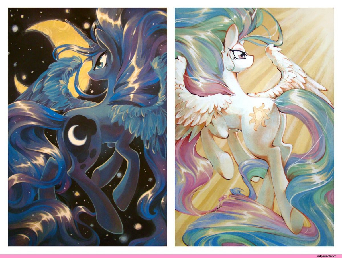 Принцесса Луна и Селестия арт