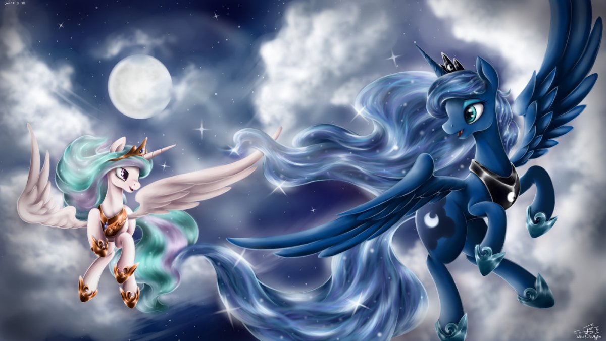 Пони принцесса Луна и Селестия