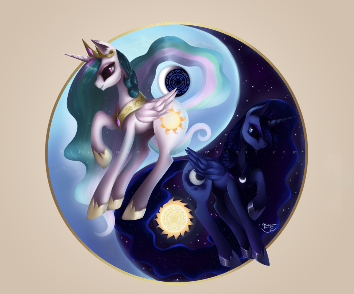Принцесса Селестия и Луна жеребята