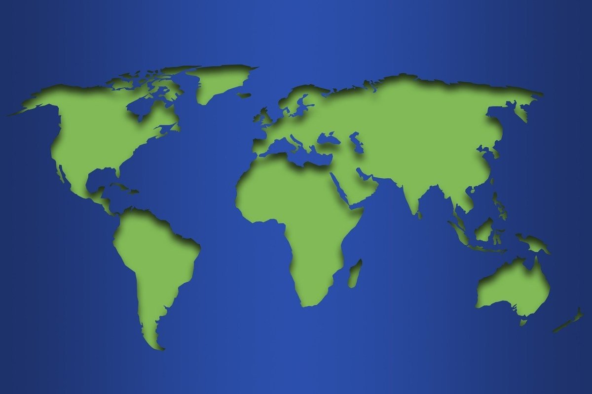 Континенты цветные