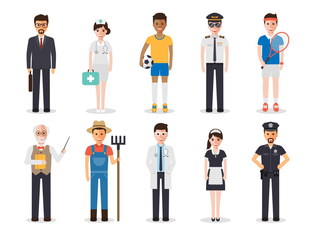 Изображение людей разных профессий