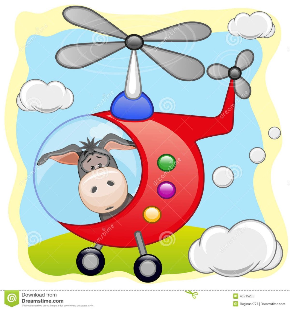 Детский вертолет с пилотом