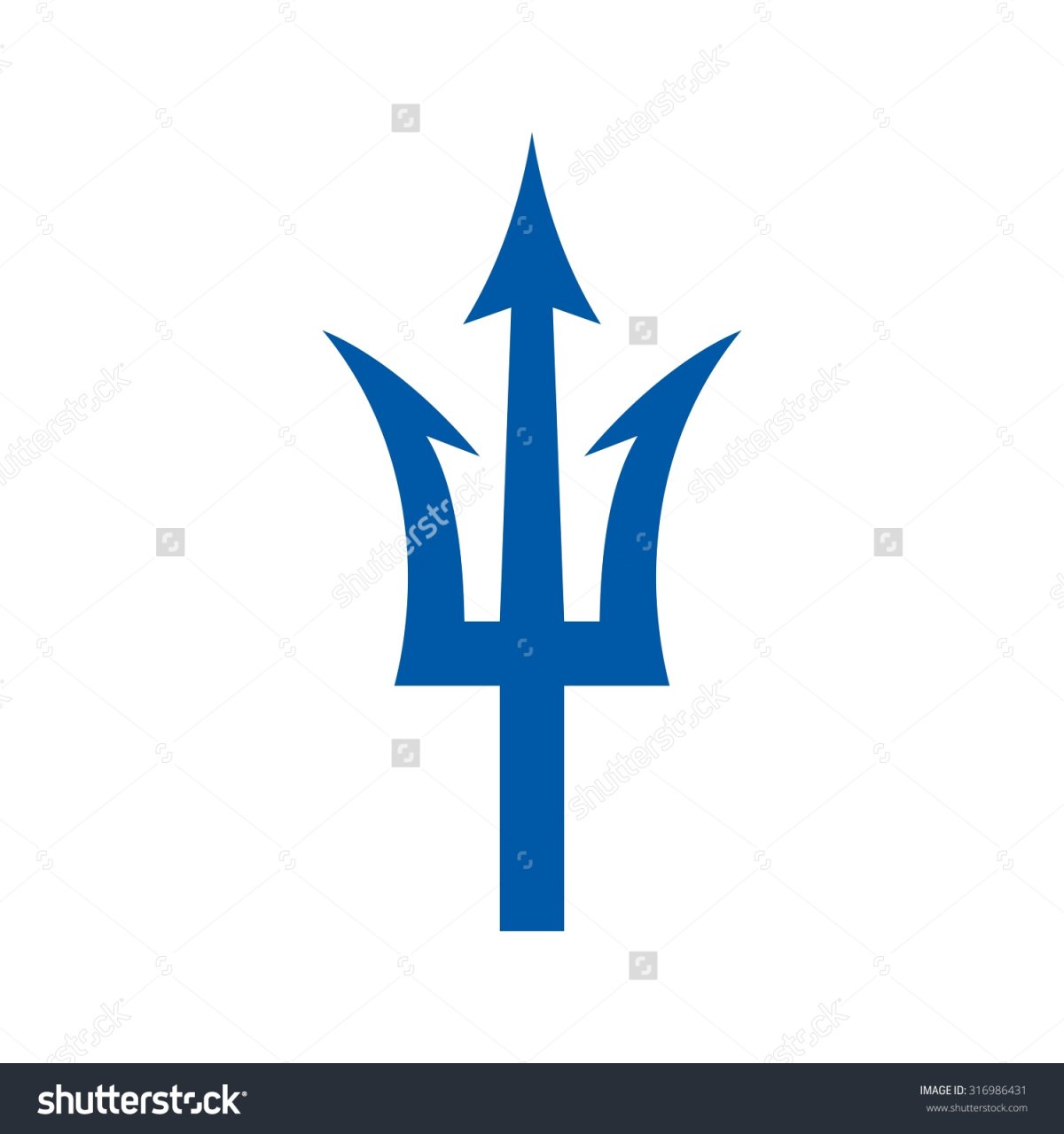 Логотип Посейдон с трезубцем