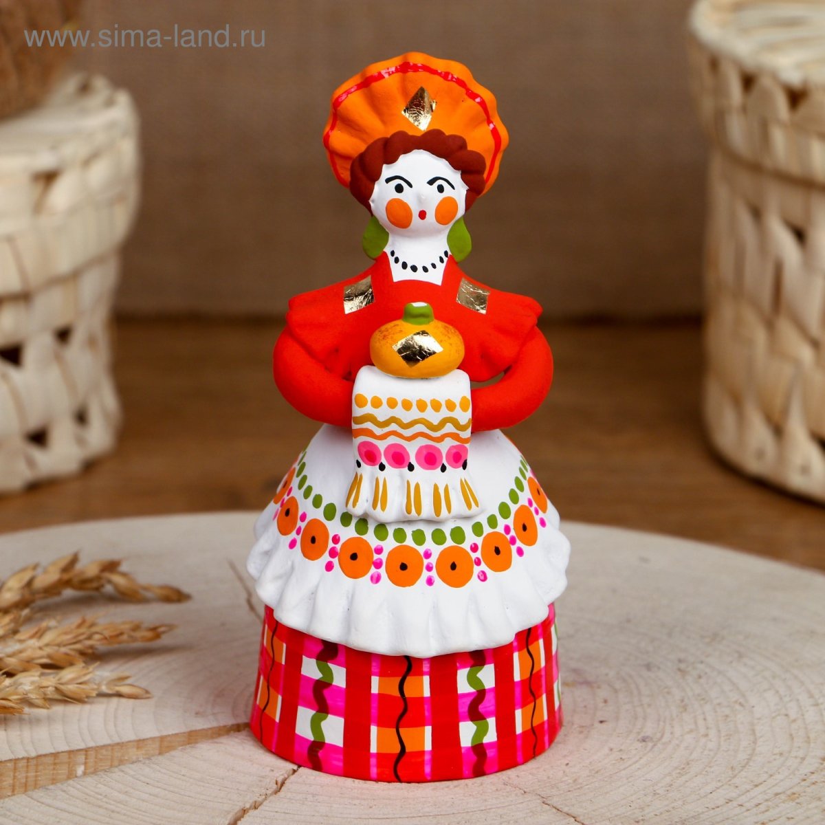 Дымковская игрушка "Барыня"