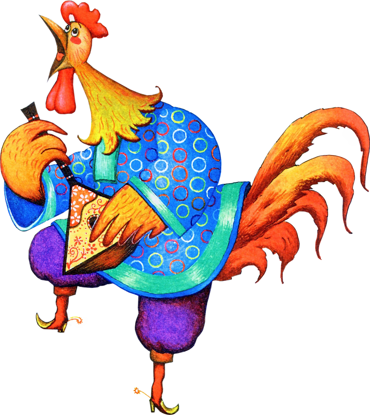 Петух в стиле мульт