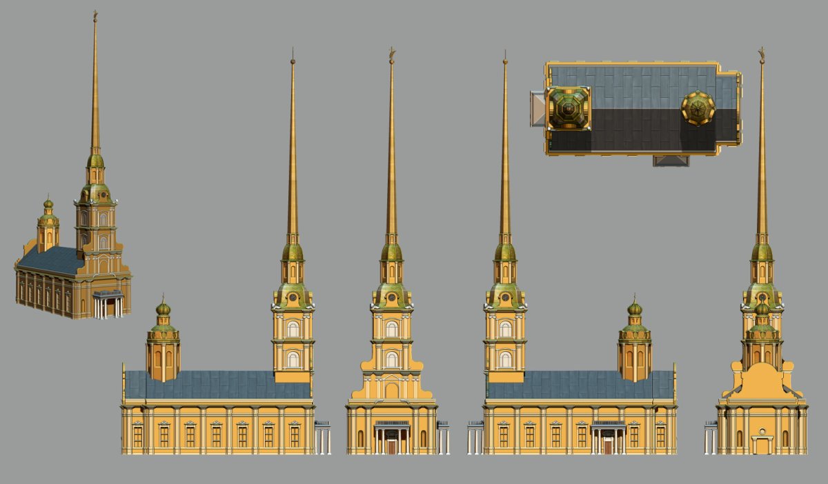 Схема Петропавловской крепости в Санкт-Петербурге