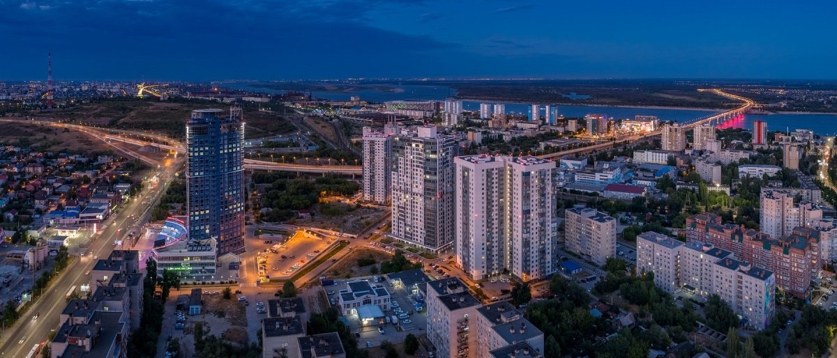 Панорама Волгограда с высоты