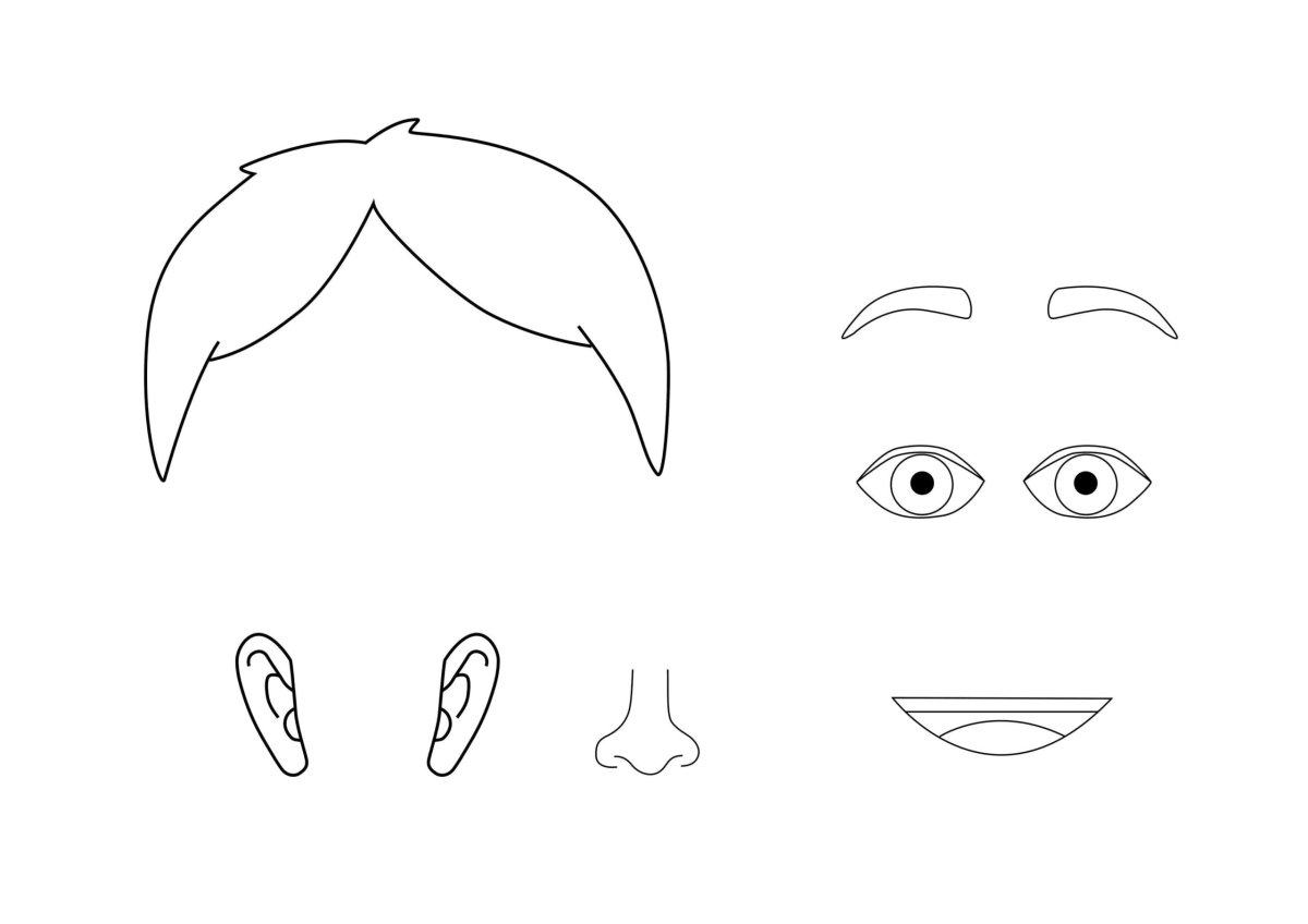 Части лица для аппликации