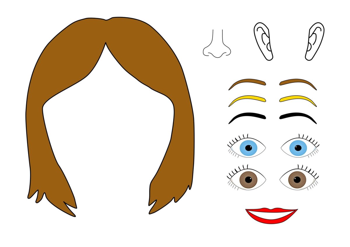 Лицо для аппликации для детей