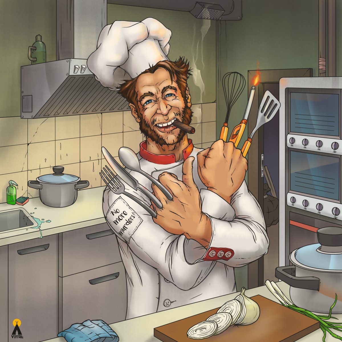 Повар из мультфильма