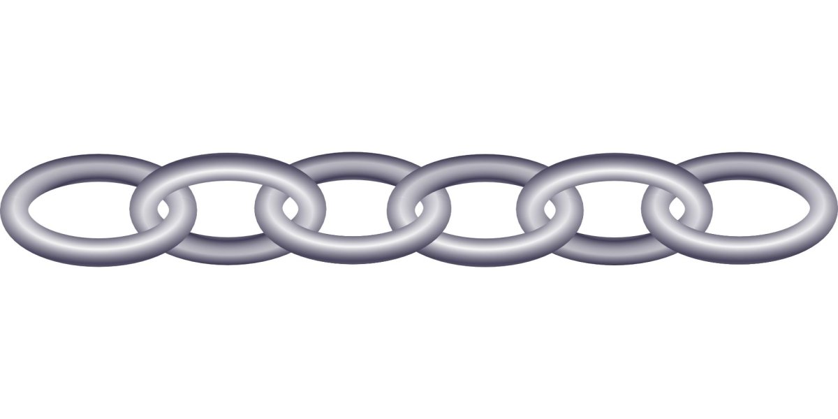 Цепь с замком без фона